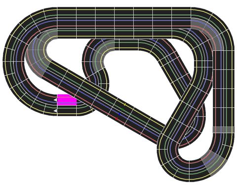 Entwurf 1 - 4 spuriges Bahnlayout 2007, 22,36 m lang