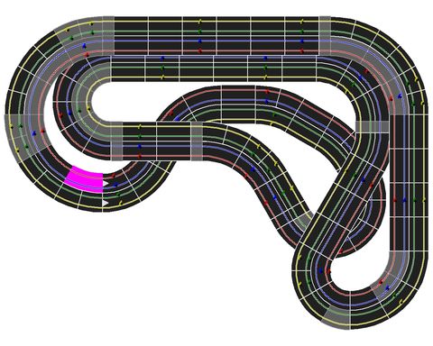 Entwurf 2 - 4 spuriges Bahnlayout 2007, 21,70 m