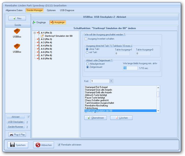 Cockpit-XP DataCenter - Konfiguration der BB Startknopfsimulation im Gertemanager